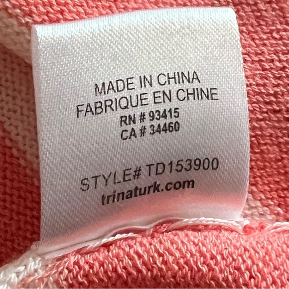 Trina Turk Dress Sweater Knit Chevron Pink Cream Fully Lined. - Picture 4 of 5